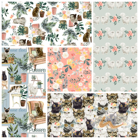 EVERY DAY IS CATURDAY by 3 Wishes Fabric - SALE $19.00 p/m