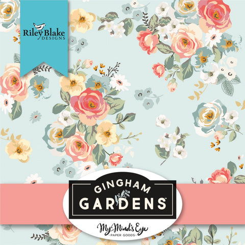 GINGHAM GARDENS by My Mind's Eye for Riley Blake - SALE $17.00 p/m