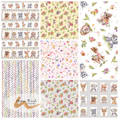 LITTLE DARLINGS WOODLAND by Sillier Than Sally Designs for P & B Textiles