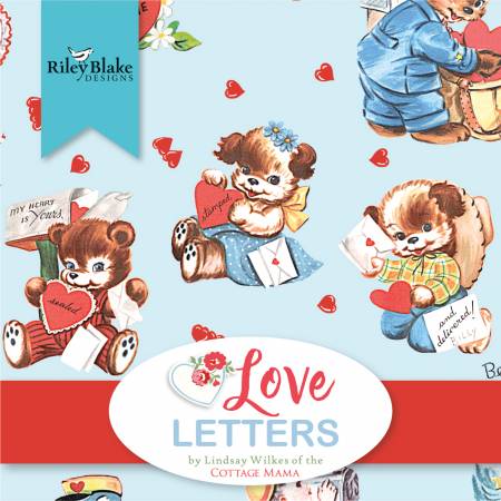 LOVE LETTERS by The Cottage Mama for Riley Blake  - SALE $13.00 p/m