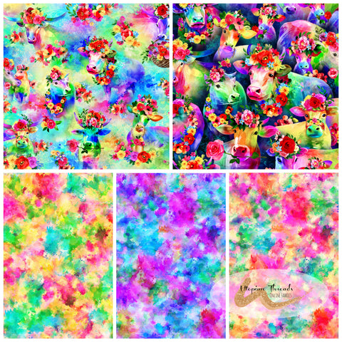 COSMIC COWS DIGITAL by Oasis Fabrics Collection - SALE $19.00 p/m