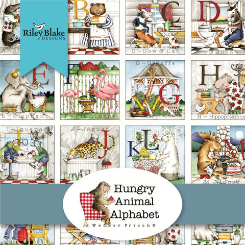 HUNGRY ANIMAL ALPHABET by Janet Wecker-Frisch for Riley Blake - SALE $15.00 p/m