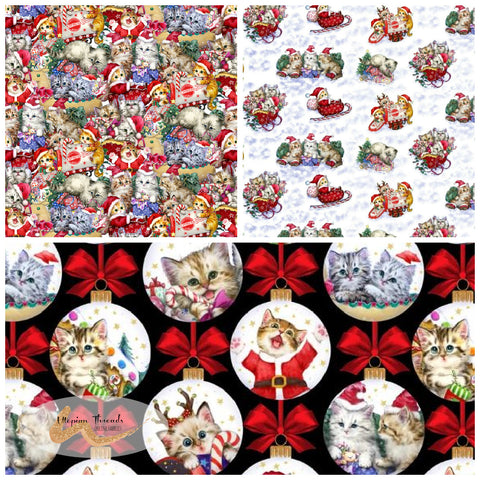 KITTEN CHRISTMAS by Harai Kayomi for Studio E Fabrics 