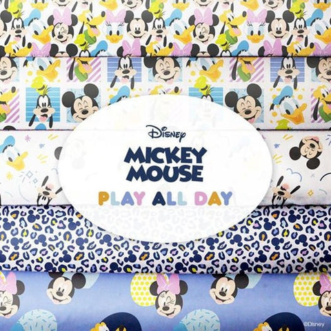 MICKEY MOUSE PLAY ALL DAY by Camelot Fabrics - SALE $22.00 p/m