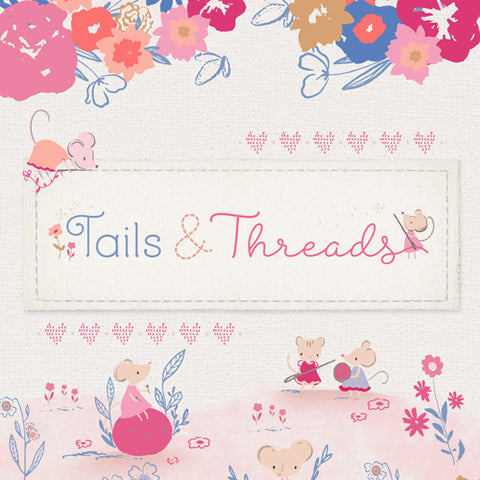 TAILS & THREADS by Patty Basemi for Art Gallery Fabrics -  SALE $22.00 p/m