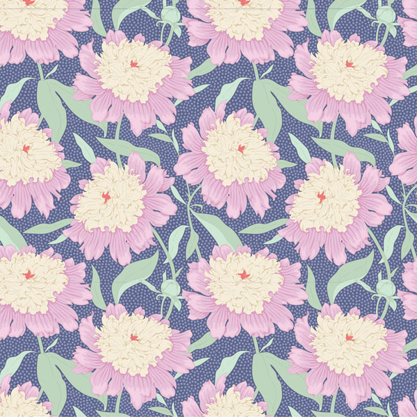 GARDENLIFE Peony Blue - FAT QUARTER