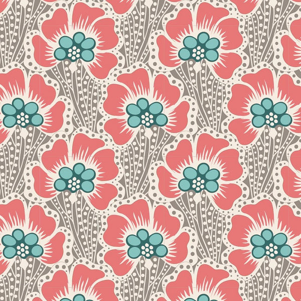 COTTON BEACH Ocean Flower Grey