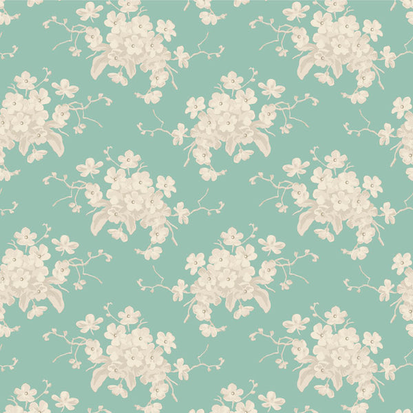 SUNDAY BRUNCH White Flower Teal - NEW ARRIVAL