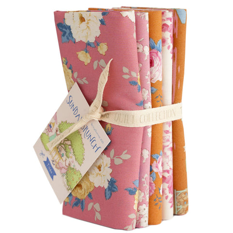 SUNDAY BRUNCH Pink Ginger Fat Quarter Bundle (Factory Cut) - NEW ARRIVAL