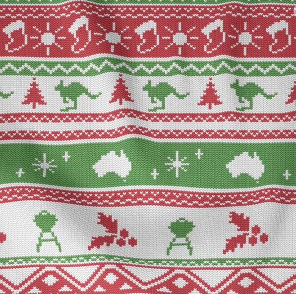 AUSSIE FRIENDS FESTIVE FUN Ugly Sweater Red Green - NEW ARRIVAL