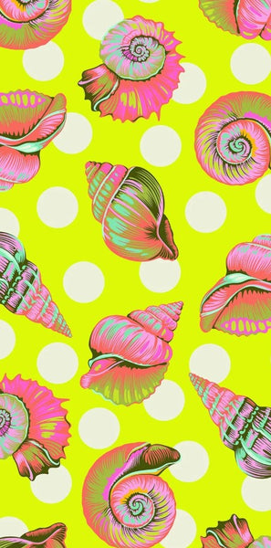 FLORAL REEF WIDEBACK Backing Fabric Big Shelly Seagrass (Extra Wide) - PRE ORDER (April/May 2026)