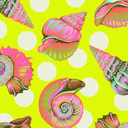 FLORAL REEF WIDEBACK Backing Fabric Big Shelly Seagrass (Wide) - NEW ARRIVAL