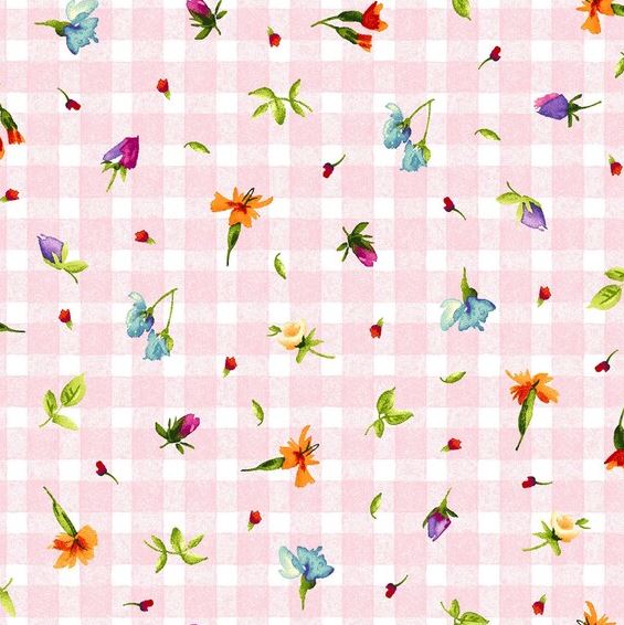BLOOM ON Gingham Floral Pink