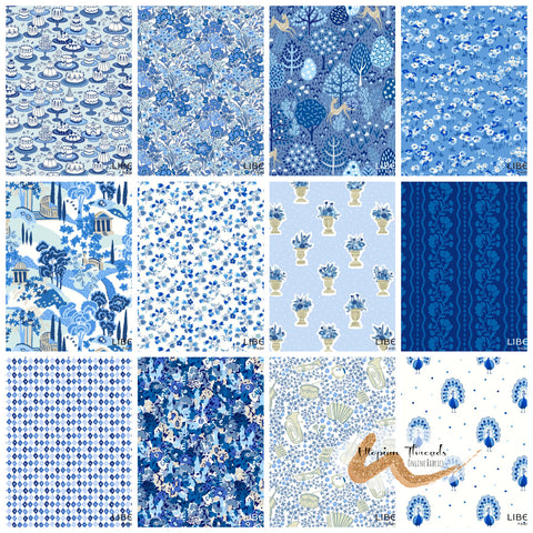 GARDEN PARTY | BLUE CHINA Fat Quarter Bundle - PRE ORDER (May 2024)
