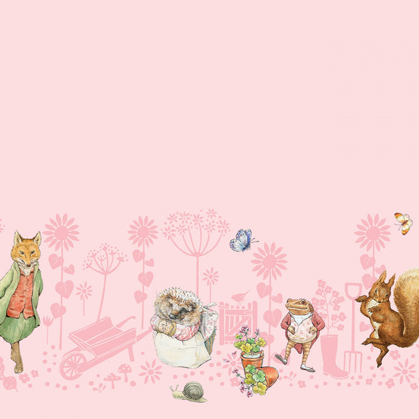 PETER RABBIT & FRIENDS Border Print Pink - NEW ARRIVAL