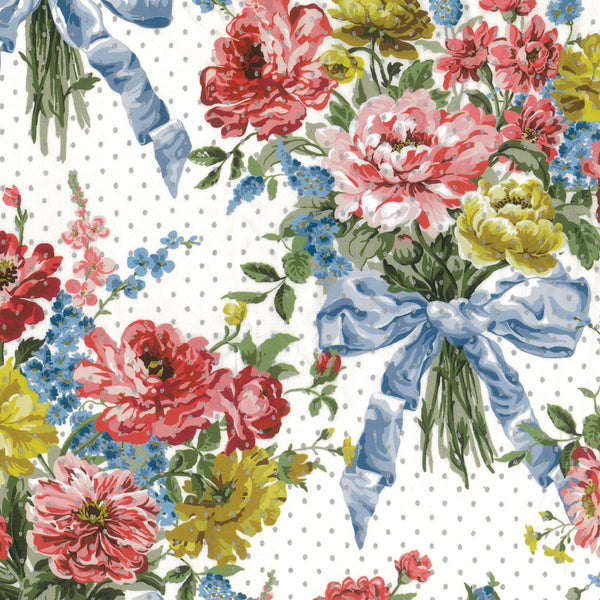 LIBERTY Tana Lawn x BRIDGERTON Bow Bouquet Spot Metallic - PRE ORDER (Sept 2026)