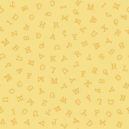 HUNGRY ANIMAL ALPHABET ABC Toss Lemon - FAT QUARTER