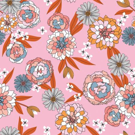 HEARTSONG Main Pink - FAT QUARTER