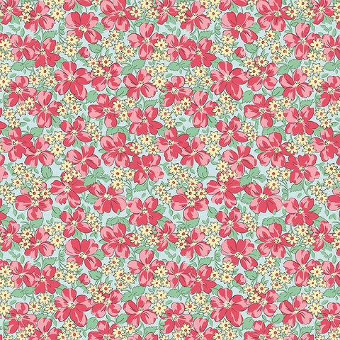 EASTER PARADE Flowers Sky - FAT QUARTER