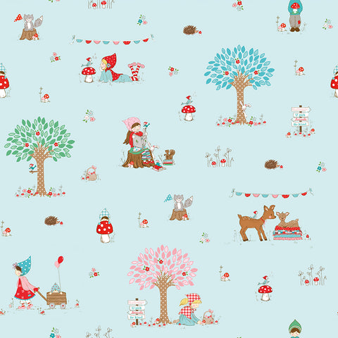 WHIMSICAL WOODLAND Main Aqua - PRE ORDER (May 2026)