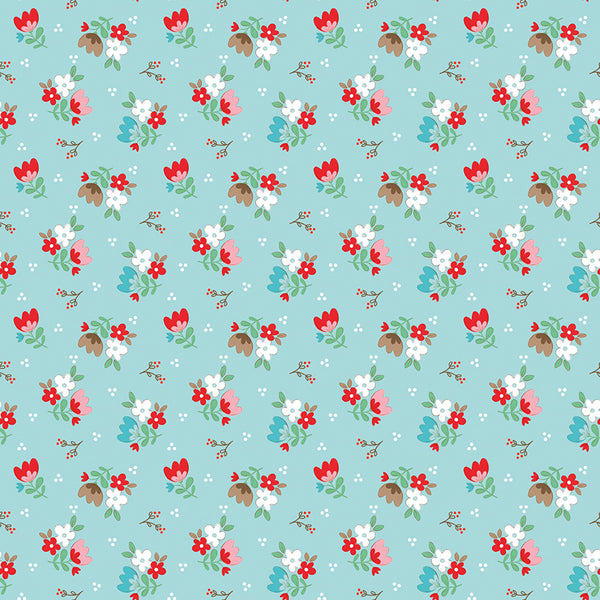 WHIMSICAL WOODLAND Floral Aqua - PRE ORDER (May 2026)