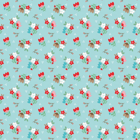 WHIMSICAL WOODLAND Floral Aqua - PRE ORDER (May 2026)
