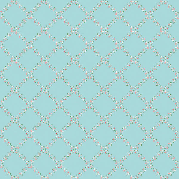 WHIMSICAL WOODLAND Lattice Aqua - PRE ORDER (May 2026)