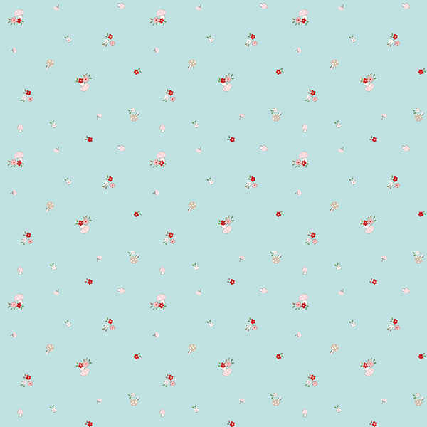 WHIMSICAL WOODLAND Mushrooms Aqua - PRE ORDER (May 2026)