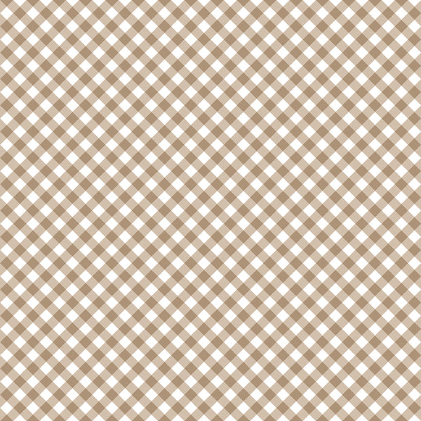 WHIMSICAL WOODLAND Diagonal Gingham Natural - PRE ORDER (May 2026)