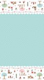 WHIMSICAL WOODLAND Double Border Print Aqua - PRE ORDER (May 2026)
