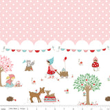 WHIMSICAL WOODLAND Double Border Print Pink - PRE ORDER (May 2026)