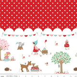 WHIMSICAL WOODLAND Double Border Print Red - PRE ORDER (May 2026)