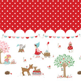 WHIMSICAL WOODLAND Double Border Print Red - PRE ORDER (May 2026)