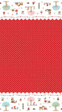 WHIMSICAL WOODLAND Double Border Print Red - PRE ORDER (May 2026)