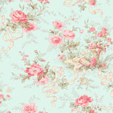 CHARLOTTE Cottage Floral Lt Turquoise - NEW ARRIVAL