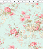 CHARLOTTE Cottage Floral Lt Turquoise - NEW ARRIVAL