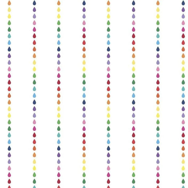 DREAM Raindrops on White - FAT QUARTER
