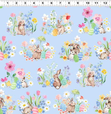 SPRING CHEER Digital Toile Light Denim - PRE ORDER (Feb 2026)