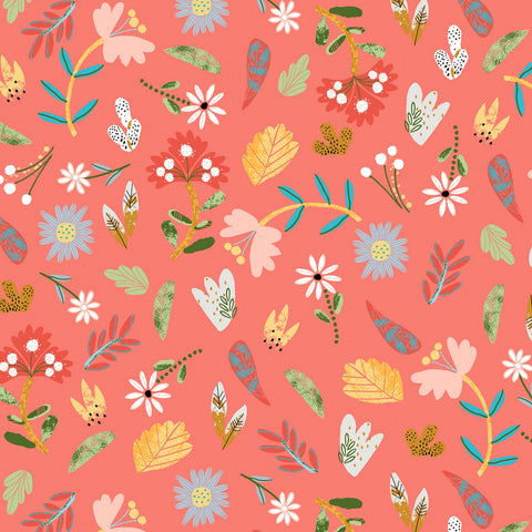 ELLIE Coral - FAT QUARTER
