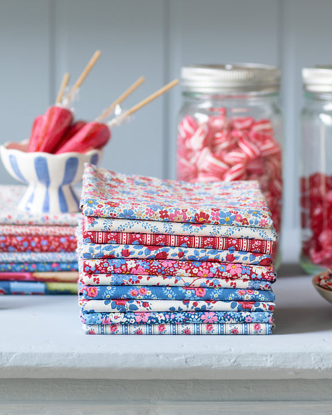 VILLAGE LIFE Burgundy/Blue Half Metre Bundle - PRE ORDER (Oct 2026)
