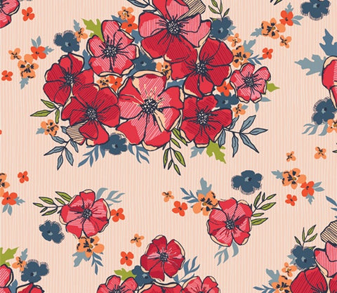 THE FLOWER FIELDS Blooming Burst Sunrise - FAT QUARTER