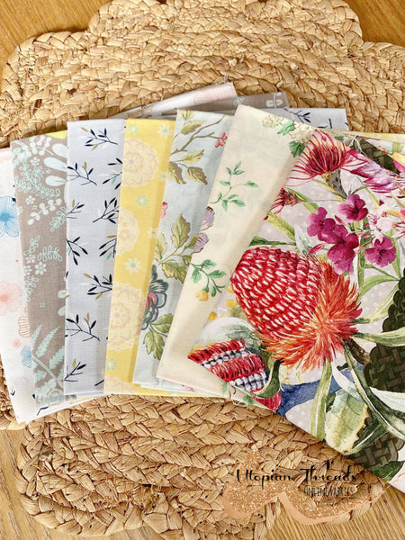 CURATED Fat Quarter Bundle 7 Assorted Florals - NEW ARRIVAL