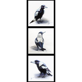CHRIS RILEY COLLECTION Magpie 3 Block Panel - SALE $7.00