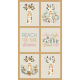 TROPICAL ZOO 2 Giraffe Block Panel - SALE $11.00 p/p