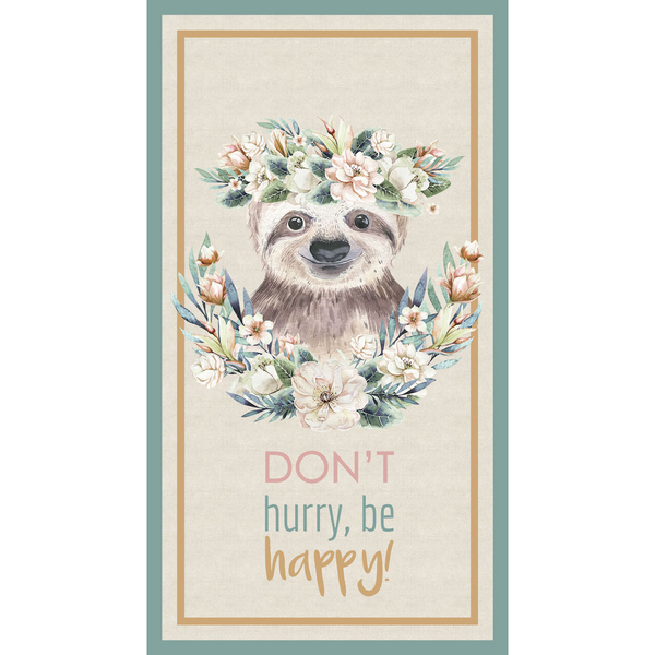 TROPICAL ZOO 2 Sloth Cot Panel - SALE $9.00 p/p