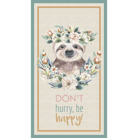TROPICAL ZOO 2 Sloth Cot Panel - SALE $9.00 p/p
