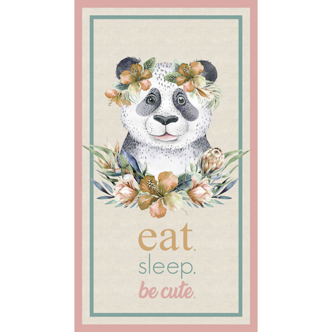 TROPICAL ZOO 2 Panda Cot Panel - SALE $9.00 p/p