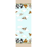 WOODLAND FRIENDS Blue Border Print - FAT QUARTER