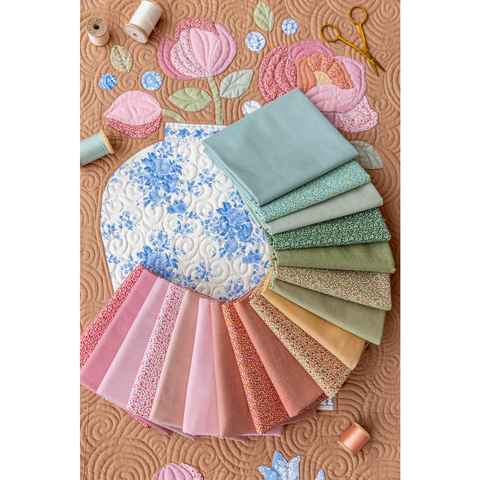 TILDA APPLIQUE FLOWERS Fat Eighth Bundle (Something Blue) - PRE ORDER (June 2026)