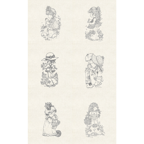 SARAH KAY WITH LOVE Stitchery Panel LINEN/COTTON (Extra Wide)